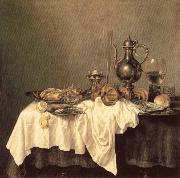HEDA, Willem Claesz. Breakfast of Crab oil painting reproduction